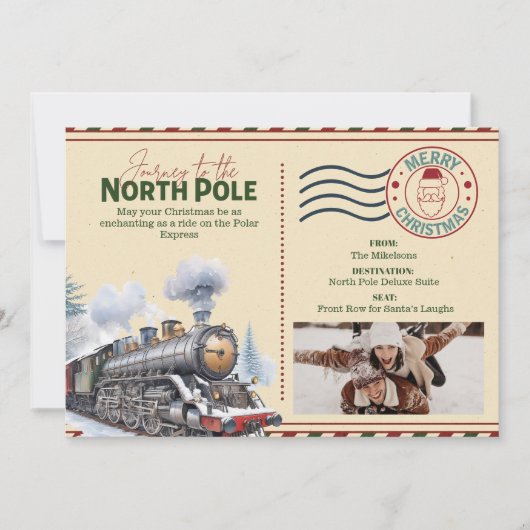 Foto Polar Express Kerstkaart (Voorkant)