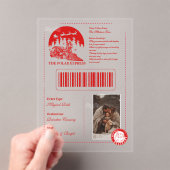  foto Polar Express kerstkaart Acryl Uitnodigingen (Insitu (Draagbaar))