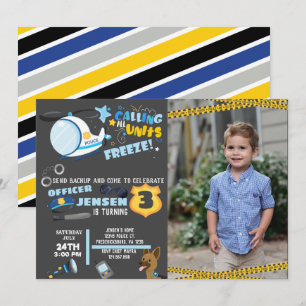 foto Politie Verjaardag Uitnodiging