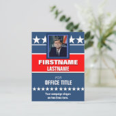 Foto politieke campagne toevoegen briefkaart (Staand voorkant)