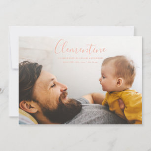 Foto polka dot geboorte van moderne scriptnaam aankondiging