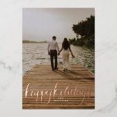 foto prettige feestdagen roos gold (Voorkant)