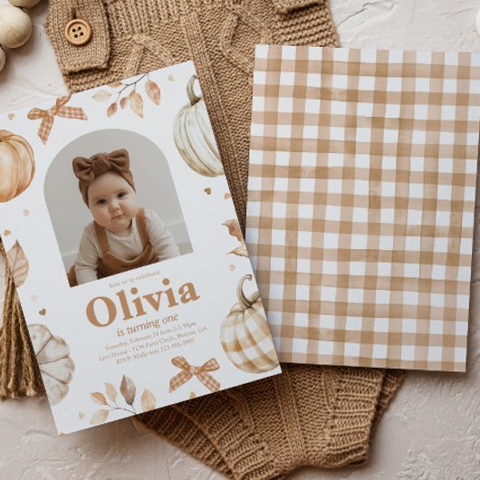 Foto Pumpkin Verjaardag Uitnodiging