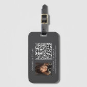 Foto QR code Bedrijf Bagagelabel (Voorkant (verticaal))