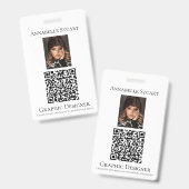 Foto QR-code Bedrijf Groot Badge (Voor- en achterkant)