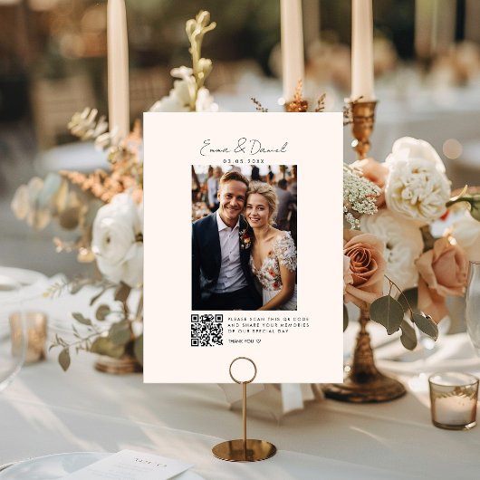 Foto QR-code Beige Trouw Galeriekaart