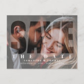 Foto QR Code Bewaar de datum Moderne Typografie Briefkaart (Voorkant)