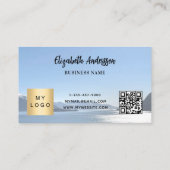 Foto qr code business logo klantenkaartje (Achterkant)