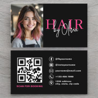 Foto QR Code Haarstylist Typografie