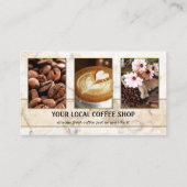 Foto QR-code Koffie Winkelen Visitekaartje (Voorkant)