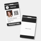 Foto QR CODE logo collectieve werknemer-ID Badge (Front & Back)