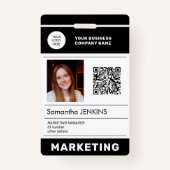 Foto QR CODE logo collectieve werknemer-ID Badge (Voorkant)