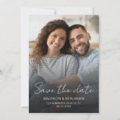 Foto QR-code moderne bruiloft Save The Date (Voorkant)
