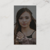 Foto QR CODE moderne professionele actrice Visitekaartje (Voorkant)