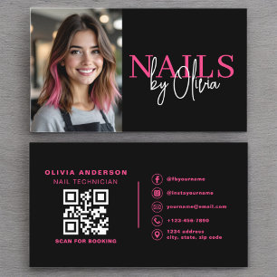 Foto QR Code Nail Specialist Artis Typografie Visitekaartje