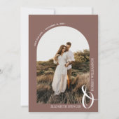 Foto QR Code Roos Taupe Wedding Save The Date (Voorkant)