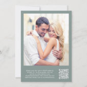 Foto QR Code Sage Achtergrond voor Vellum Overlay Kaart (Achterkant)