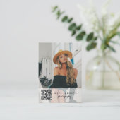 Foto QR Code Script Aangepaste sociale media picto Visitekaartje (Staand voorkant)