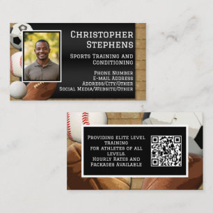 Foto QR-code sportstrainer coach Visitekaartje