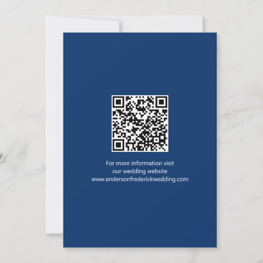 Foto QR Code Verloving Weddenschap Save the Date (Achterkant)