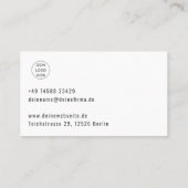 Foto QR Code Vorlagen Visitenkarte Visitekaartje (Achterkant)