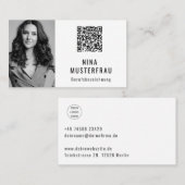 Foto QR Code Vorlagen Visitenkarte Visitekaartje (Voorkant / Achterkant)