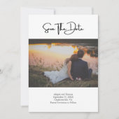 Foto QR code Wedding Website Modern Trendy Save The Date (Voorkant)