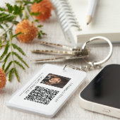Foto QR-code Zakelijk Bedrijf Groot Sleutelhanger (Voorkant Rechts)