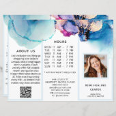 *~* Foto QR drivoudig Brochure Abstracte menuprijs (Voorkant / Achterkant)