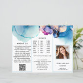 *~* Foto QR drivoudig Brochure Abstracte menuprijs (Staand voorkant)