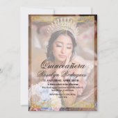 Foto Quinceañera Boheemse Script Kaart (Voorkant)