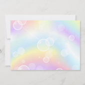 Foto Rainbow Unicorn Gold Glitter 1e Verjaardag Kaart (Achterkant)