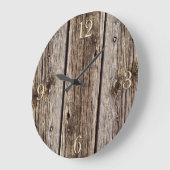 Foto Realistic Rustic, Weathered Wood Board Grote Klok (Hoek)