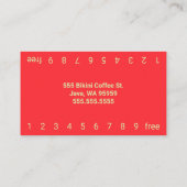 Foto Red Bikini Coffee Drive-Thru Loyalty Card (Achterkant)