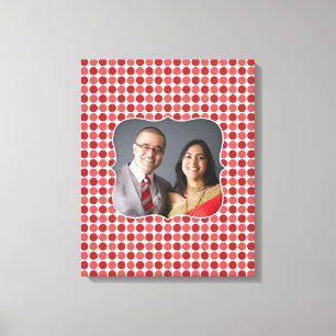 Foto Red Polka [16x20] inch Canvas Print