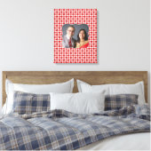 Foto Red Polka [16x20] inch Canvas Print (Insitu (Slaapkamer))