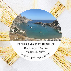 Foto reizen verhuur bedrijf promotie ronde sticker