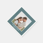 Foto repetitie diner Blauwgroen servetten (Hoek)