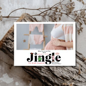 Foto Retro Baby Zwangerschapsaankondiging Feestdagenkaart