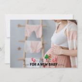 Foto Retro Dit Het Seizoen Zwangerschap Aankondigi Feestdagenkaart (Voorkant)