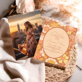 Foto Retro Groovy 70's Theme Afstuderen Kaart