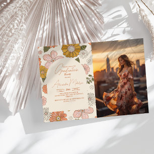 Foto Retro Groovy 70's Theme Afstuderen Kaart