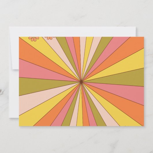 Foto Retro Groovy 70's Theme Kids Verjaardag Kaart (Achterkant)