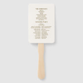 Foto Rococo Bloemen Antiek Lijst bruiloft Handwaaier (Achterkant)