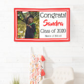 Foto Rode en Witte Schoolkleuren Spandoek (Insitu)