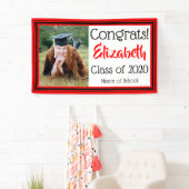 Foto Rode en Zwarte School Colors Spandoek (Insitu)