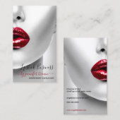 Foto rode lips Makeup artiest Visitekaartje (Voorkant / Achterkant)