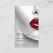 Foto rode lips Makeup artiest Visitekaartje (Achterkant)