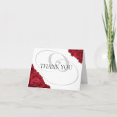 Foto Rode Rozen Fotobruiloft Bedankkaart (Voorkant)