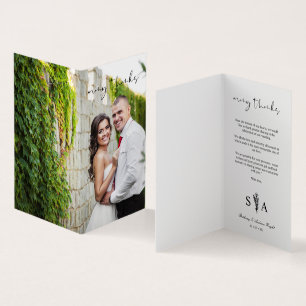 Foto Romantic Botanical Branches Whimsical Script Kaart